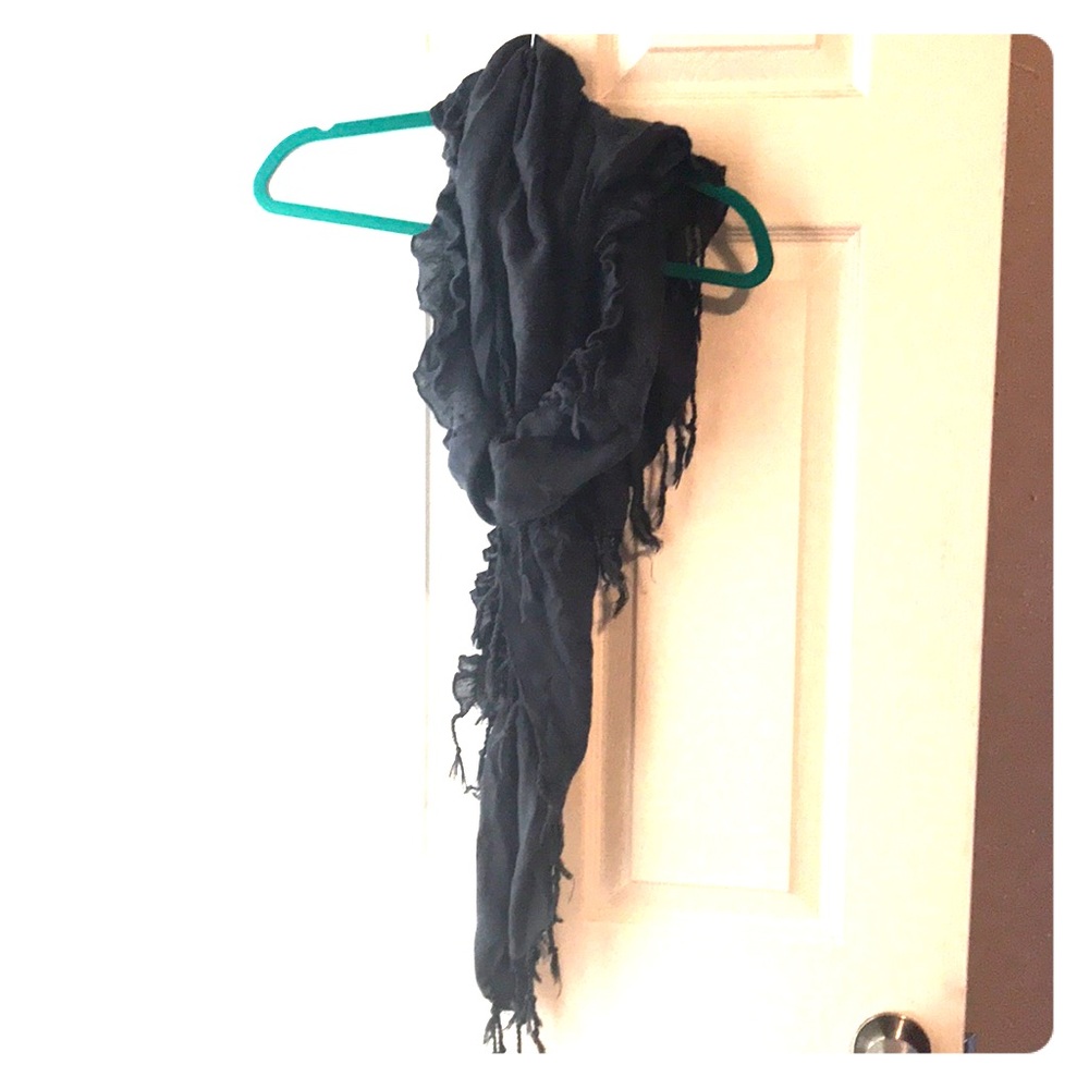 Navy Blue fringe scarf